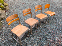 4 Vintage industrial chairs