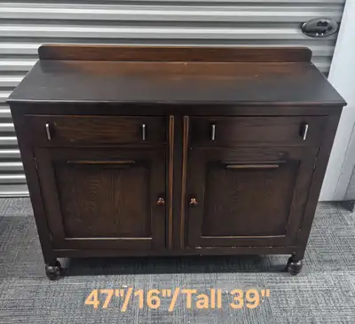 Solid Wood Sideboard / Storage Cabinet – Dark Finish, View more
