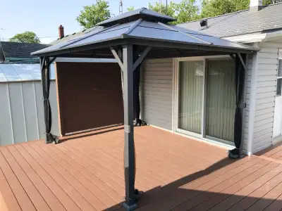 WINDSOR ESSEX COUNTY GAZEBO GAZEBOS SIMPLE STYLE METAL 10 x 12, View more