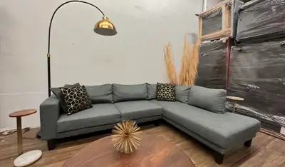 Eq3 DURANT Grey Sectional L Shape Modern Deep Seating Free Deliv, View more