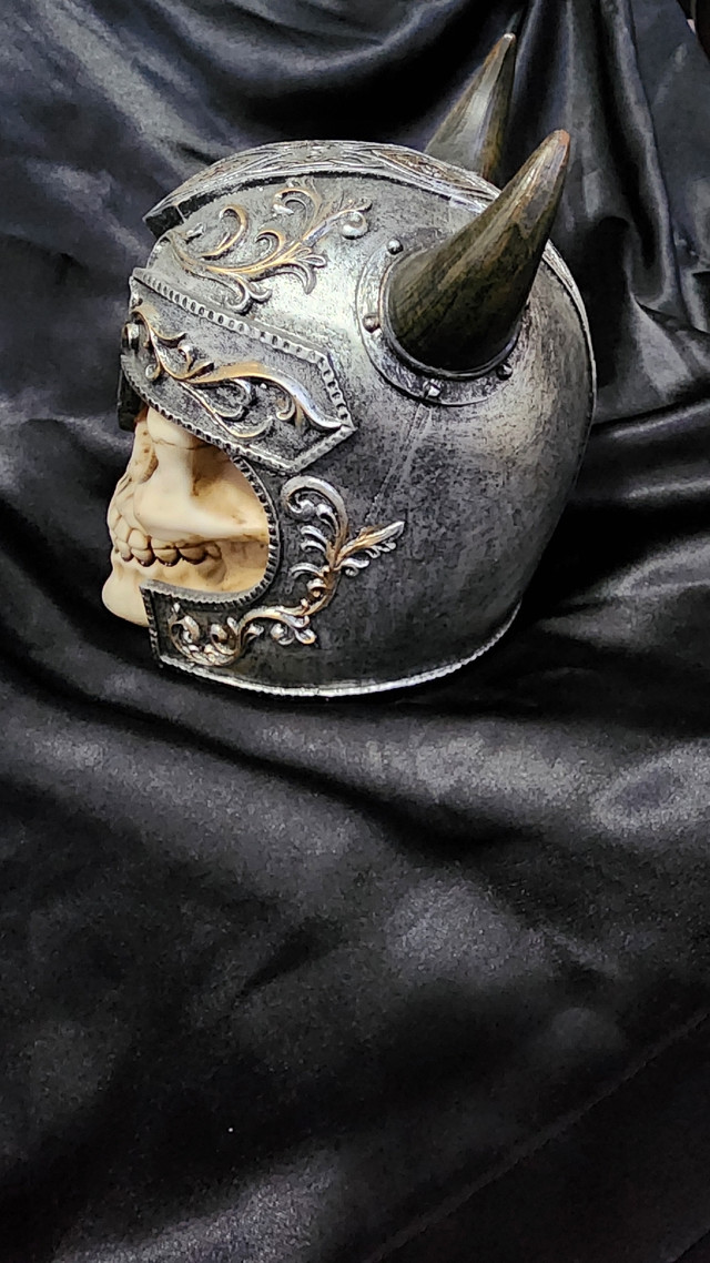 Damaged Viking Skull Ornament in Arts & Collectibles in Edmonton - Image 2