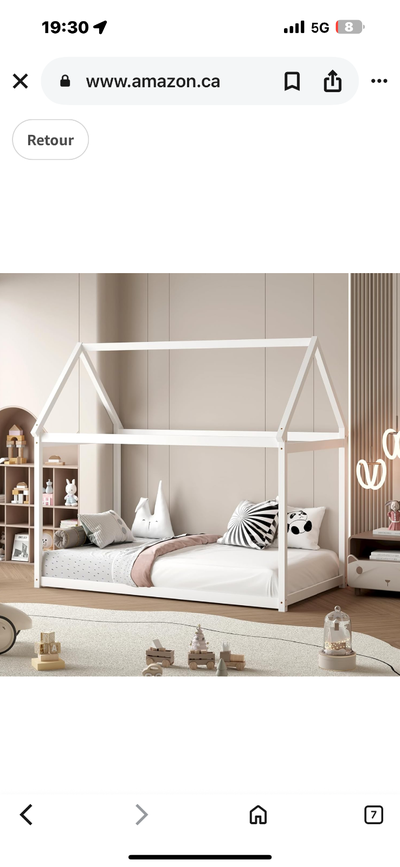 Lit twin une place maisonnette pour enfant excellent état, View more