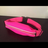 NEW - Neon Fluorescent Reflective Black Pink Travel Pouch