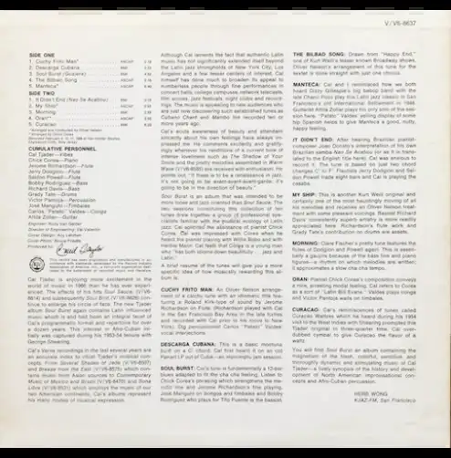 Cal Tjader - Soul Burst (US 1966) LP JAZZ62863257195778124