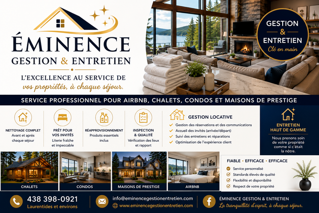 ** GESTION LOCATIVE, ENTRETIEN MÉNAGER ET COORDINATION AIRBNB in Cleaners & Cleaning in Laurentides - Image 4