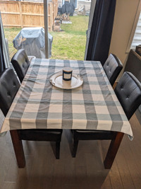 Kitchen table with 4 faux leather chairs