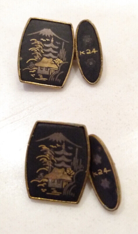 Vintage Japanese Damascene Cuff Links in Jewellery & Watches in Hamilton - Image 2