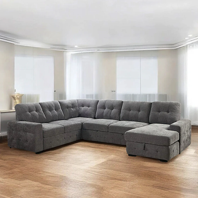 New Sectional Sofa Bed With Corner Couch Grey Big Offer, View more