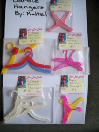 Vintage and Repro Barbie-doll Clothes Hangers (Mattel)