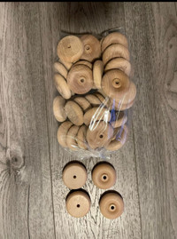 30 pcs Wood toy wheels 2" for crafts 