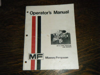 Massey Ferguson 8 Lawn Tractor and Mower Operators Manual
