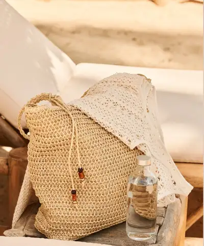 Beach bag and flip flops, View more