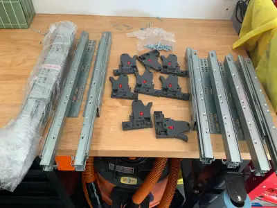 I have 2 sets of 16 inch under mount drawer slides and 2 sets of 20 inch ones. These are new and in...