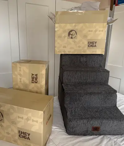 Selling 3 Brand New 18” High Dog Stairs - $25 each New in boxes , View more