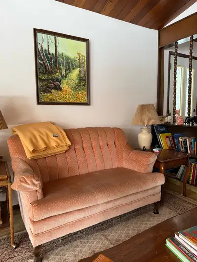Mint condition French Provincal Style Couch's Handmade in Edmonton Very Solid 5ft Long 18 Inches to...