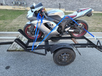 3 Rail Sport Bike Dirt Bike Motorcycle Trailer With Ramp