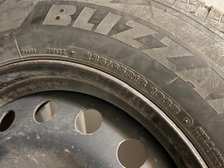 235/65R18 winter tires approx 10K on them email johnniet6@hotmail.com I think the add link does not...