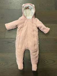 Baby gap pink cozy snowsuit 3-6M NWT ret $115