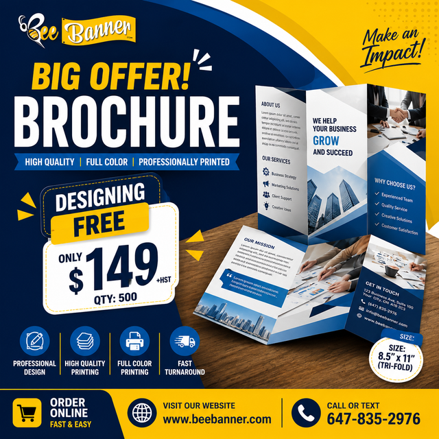 Brochure Printing Brampton | 500 Brochures from $149 |