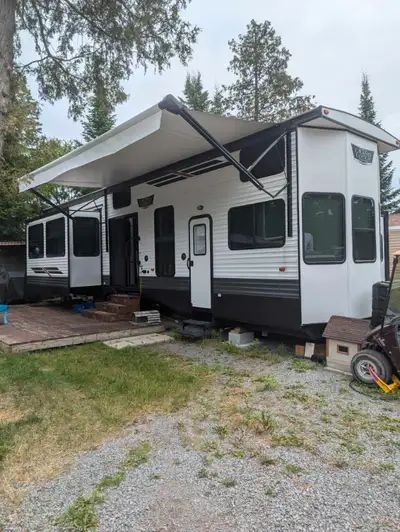 2021 Wildwood Grand Lodge by Forest River on a Seasonal Lot at Cedar Shade Campground, Alfred, ON. T...