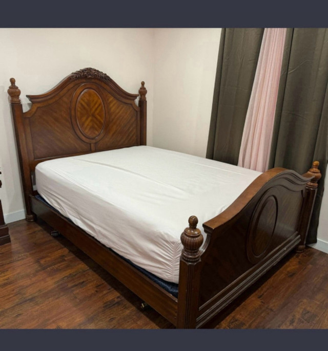 Queen mattress with box spring  in Beds & Mattresses in Calgary