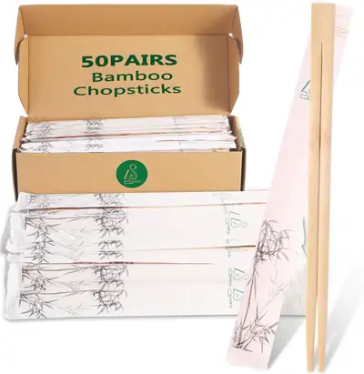 Disposable Bamboo chopsticks (50PAIRS), View more