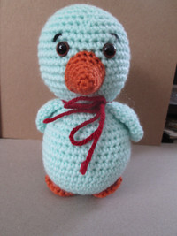 crocheted duck ornament