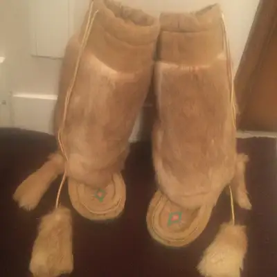 Rabbit Fur Mukluks, View more