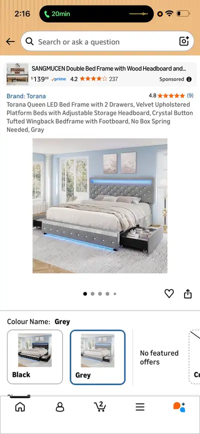 bed frame and mastered , View more