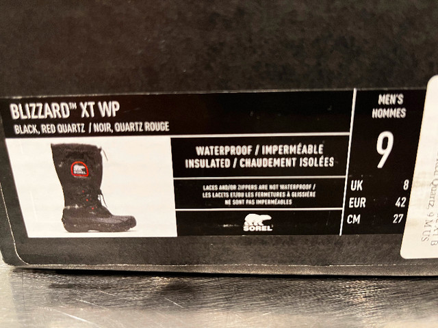 Size 9 US  bottes NEW IN BOX SOREL BLIZZARD XT WP BOOTS men dans Chaussures pour hommes  à Longueuil/Rive Sud - Image 3