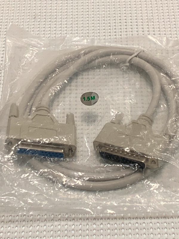 1.5m  25 Pin Male to Female Serial LPT Printer Extension Cable in Cables & Connectors in Calgary