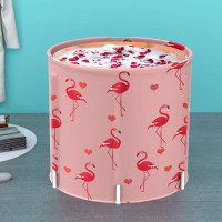 NEW Pink Flamingo LUCKUP Portable Bathtub Foldable Free Standing