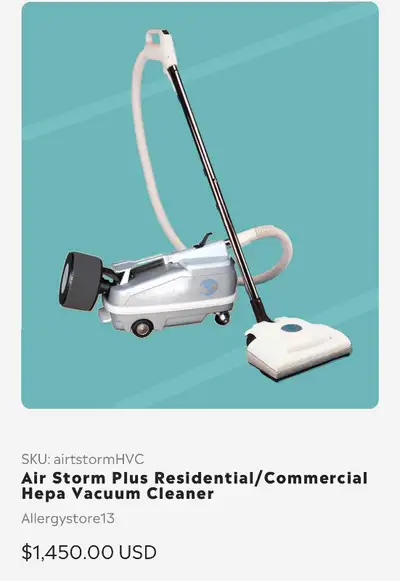 AIR-STORM vacuum cleaner very powerful. Doulble motor , Height Adjust' 360 Power Brush. The Air Stor...