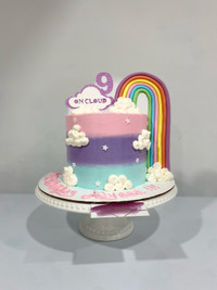Nine birthday cake idea, custom cakes , on cloud 9