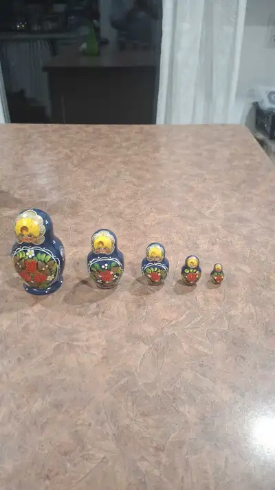 Handmade Wooden Nestin Matryoshka Dolls (5 Pcs.) Price:$25 or best offer Pick up near Mavis and Dund...