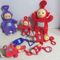 TELETUBBIES LOT 7 PELUCHES ♥PO ET TINKY WINKY♥