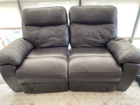  Recliner leather couch 