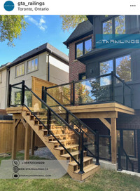 Custom made glass and aluminum railings Residential&Commercial 