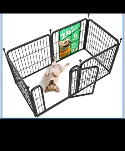 FXW Rollick Dog Playpen, 24" Height for Puppies Only, 6 Panels, View more