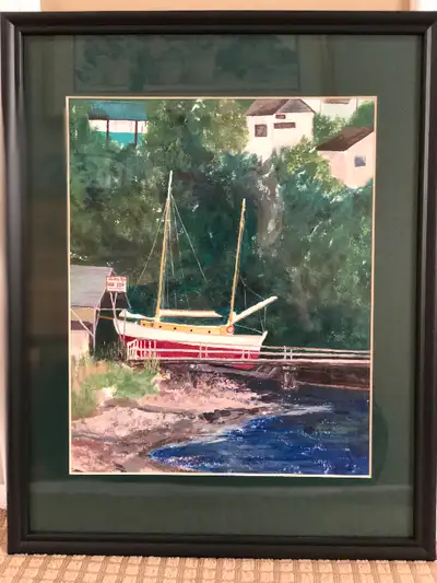 Hyak Marine Slip Gibsons Sunshine Coast BC Framed 12 Inch X 15 I, View more