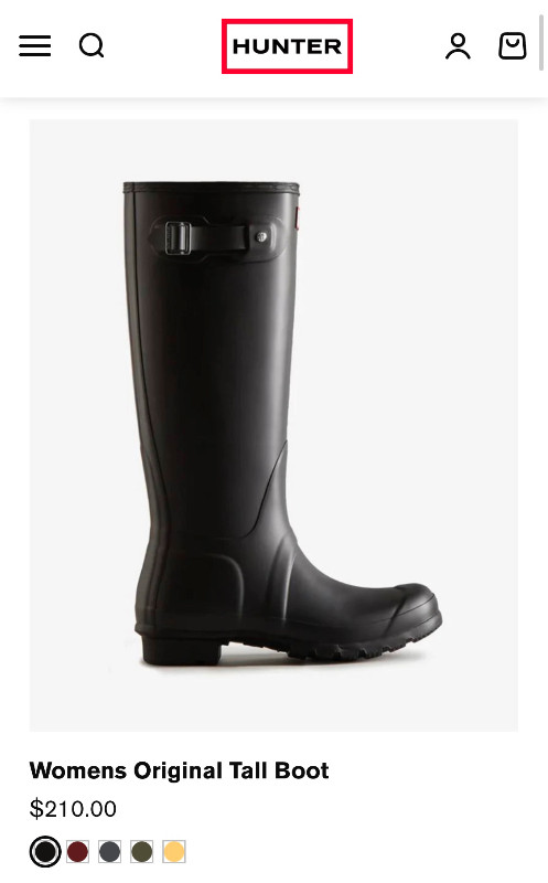 Women’s Hunter Original Tall Rain Boots with socks (fits 5.5-6) in Women's - Shoes in City of Toronto