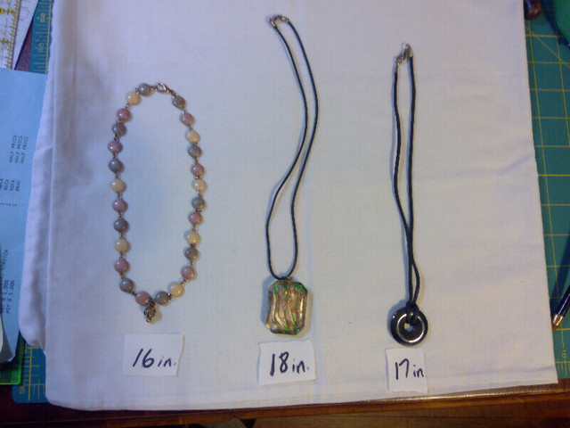 Necklaces, $3 each/3 for $6.  Lengths as marked in picture in Jewellery & Watches in Saskatoon
