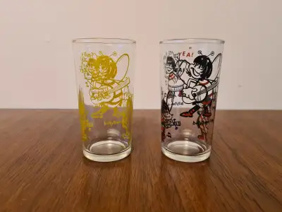 Vintage Bill Bee Honey – Billy Bee-tle Drinking Glasses, View more