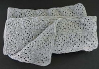 New grey 50 x 50-inch hand-crocheted afghan / blanket / throw