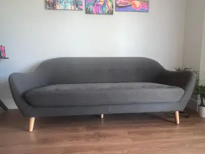 Modern Dark Grey Sofa – Excellent Condition – Barely Used, View more