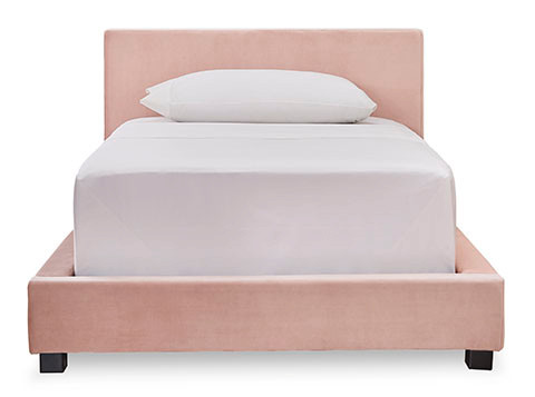 New Chesani Twin/Single Pink Upholstered Bedframe in Beds & Mattresses in Nanaimo - Image 4