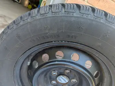 4 Winter tires and RIMs very little use. Less than 8K thread use. Originally on Toyota Corolla XSE