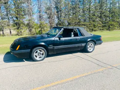 1986 Ford Mustang GT Convertible. 5.0L V8, 5spd T5 Transmission. Newer Clutch. Car has 227000kms, En...