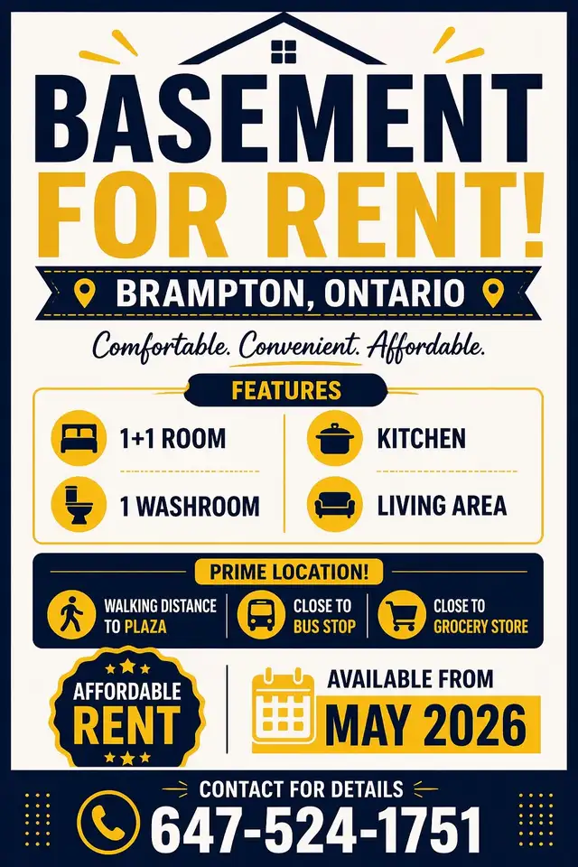 Basement for Rent