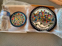 Set of 2 Jerusalem ceramic plates.